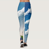 Oceaan Golven Dames Leggings (Achterkant)
