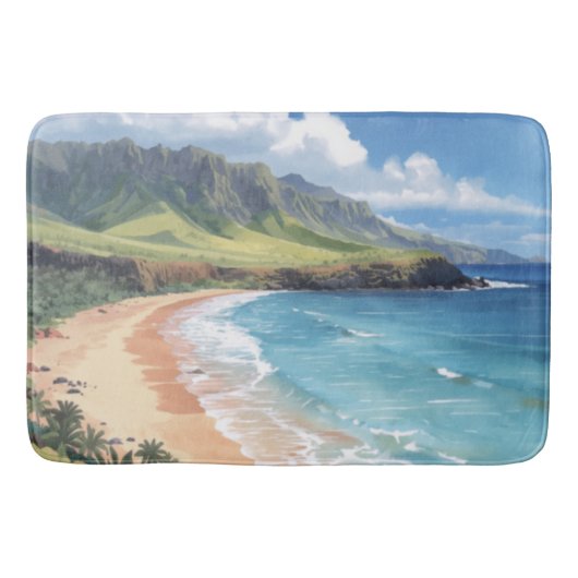Oceaan golven Hawaii Badmat (Voorkant)