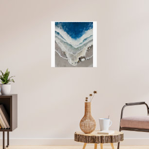 Oceaan golven kristal kunst print