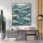 Oceaan Golven Kunst | Japanse Golfdruk Poster