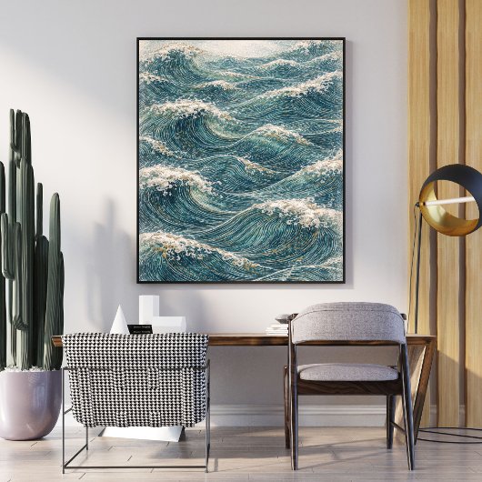 Oceaan Golven Kunst | Japanse Golfdruk Poster