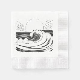 Oceaan golven servet