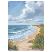 Oceaan golven | Strand kust geschilderd Klembord (Achterkant)