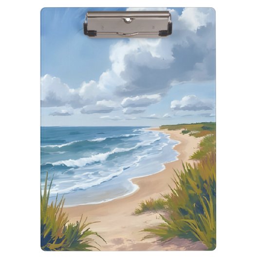Oceaan golven | Strand kust geschilderd Klembord (Voorkant)