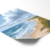 Oceaan golven | Strand kust geschilderd Poster (Hoek)