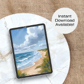 Oceaan golven | Strand kust geschilderd Poster