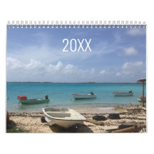 Oceaan golven strand scène elk jaar kalender