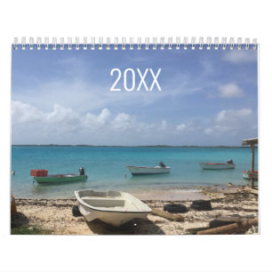 Oceaan golven strand scène elk jaar kalender
