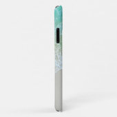 Oceaan golven, strand zand, witte script naam Case-Mate iPhone case (Achterkant/rechts)