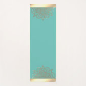 Oceaan groen met mandala yogamat (Voorkant)