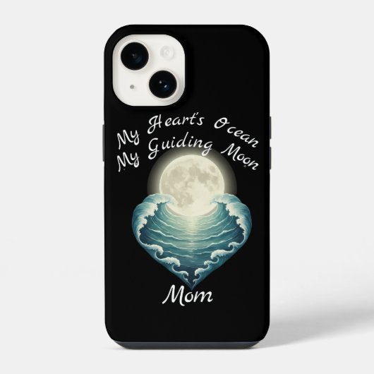 Oceaan Hart Gids Maan Moeder iPhone Hoesje (Achterkant)