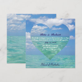 Oceaan III | Semi-Gloss voor huwelijksuitnodiging Kaart
