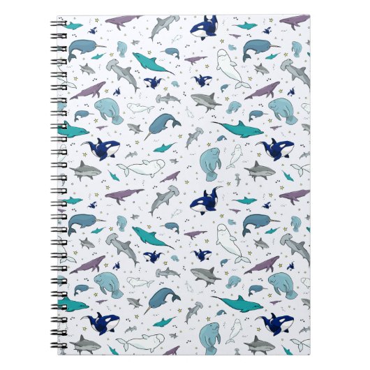 Oceaan in Blauw Notitieboek (Voorkant)