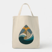 oceaan in de druppel tote bag (Achterkant)