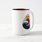 Oceaan in de Mok van de Daling Two-Tone Koffee (Voorkant rechts)