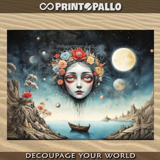 Oceaan in haar gedachten - Vaar weg, vaar weg! Tissuepapier