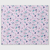 Oceaan in roze cadeaupapier (Vlak)