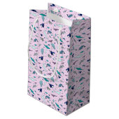 Oceaan in roze klein cadeauzakje (Achterkant Gekanteld)