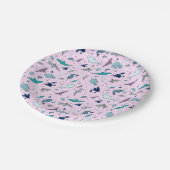 Oceaan in roze papieren bordje (Gekanteld)