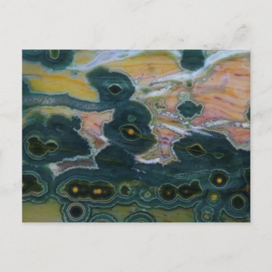 Oceaan Jasper Slab Briefkaart (Voorkant)