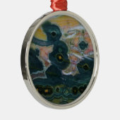 Oceaan Jasper Slab Metalen Ornament (Rechts)