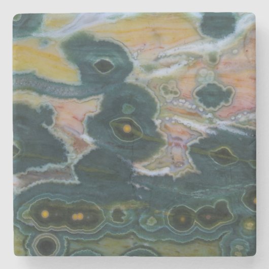 Oceaan Jasper Slab Stenen Onderzetter (Voorkant)