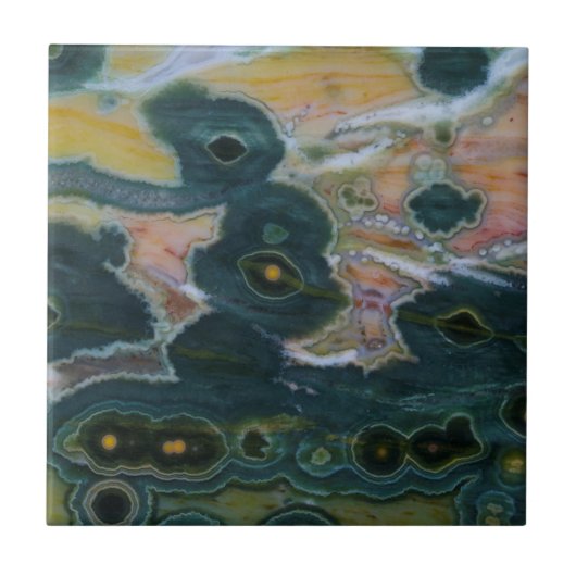 Oceaan Jasper Slab Tegeltje (Voorkant)