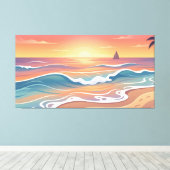 Oceaan Kalme Stroom Canvas Afdruk (Insitu (Houten vloer))