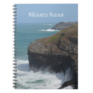 Oceaan Klif Kilauea Kauai Hawaii (mijn fotografie) Notitieboek