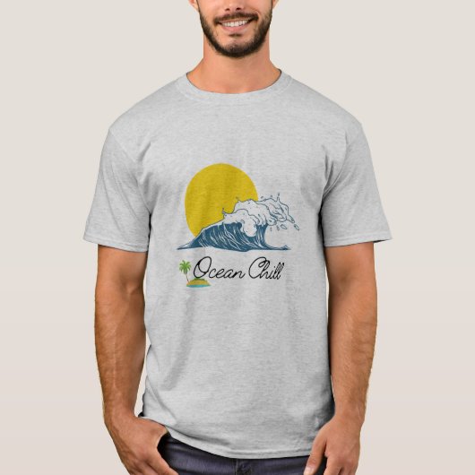 Oceaan Koel Golf Sunset Strand  T-shirt (Voorkant)