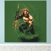 Oceaan Koning Trident Krijger Dynamische Strip Kun Canvas Afdruk (Insitu (Houten vloer))