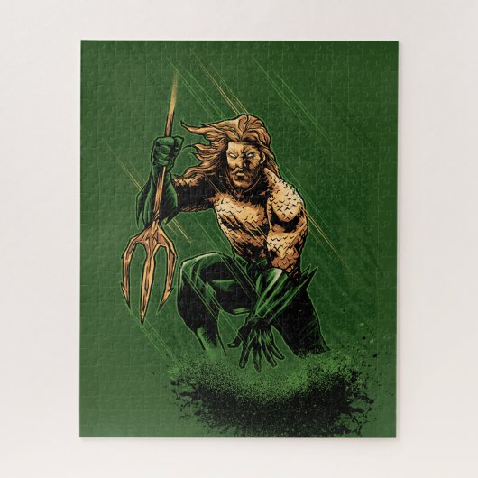 Oceaan Koning Trident Krijger Dynamische Strip Kun Legpuzzel (Verticaal)
