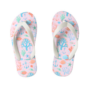 Oceaan Koraal Anker Engel Vis Kinder Slippers Teenslippers