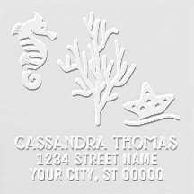 Oceaan Koraal Zeester Zeepaardje Naam Retouradres