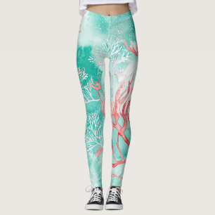 Oceaan Koraalrif Patroon Leggings