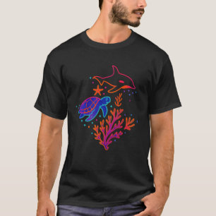 Oceaan Koralen Duiker Aquatisch Walvis Natuurreser T-shirt