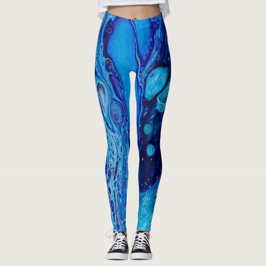 Oceaan kunst leggings (Voorkant)
