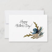 Oceaan Kust Blauwe Iris & Schelpen Moederdag Kaart (Voorkant)