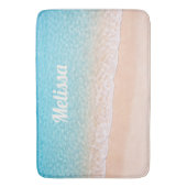 Oceaan Kustlijn Aangepaste Naam Badmat (Voorkant Verticaal)