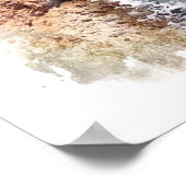 Oceaan Landschap - Waterverf Poster (Hoek)