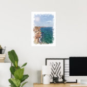 Oceaan Landschap - Waterverf Poster (Thuiskantoor)