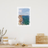 Oceaan Landschap - Waterverf Poster (Keuken)