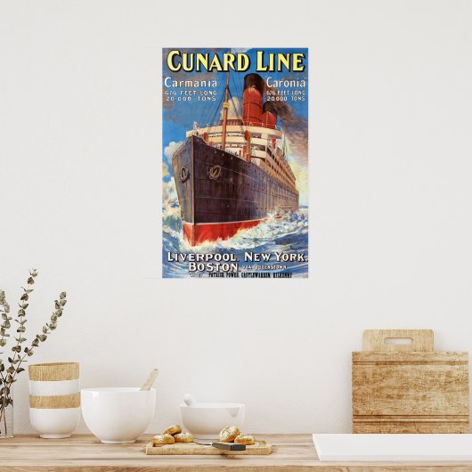OCEAAN LINER REIZIGER POSTER (Keuken)