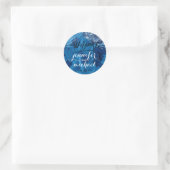 Oceaan marine ombre blauwe welkom ronde sticker (Tas)