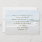 Oceaan met foto Memorial Service uitnodigingen (Achterkant)