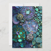Oceaan Mozaïek | Botanische Edelsteen Abstract Kaart (Achterkant)