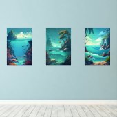 Oceaan Muurkunst Sets (Houten vloer)