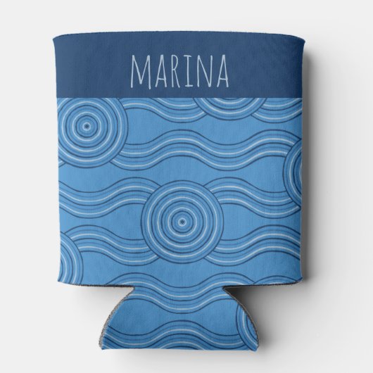 Oceaan  Naam Australische Droomtijd Blikjeskoeler (Achterkant)