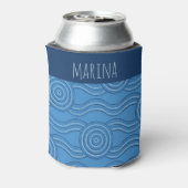 Oceaan  Naam Australische Droomtijd Blikjeskoeler (Blikje Achterkant)