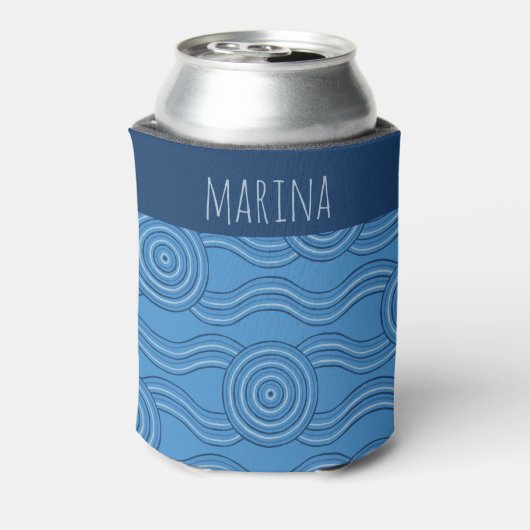 Oceaan  Naam Australische Droomtijd Blikjeskoeler (Blikje Achterkant)